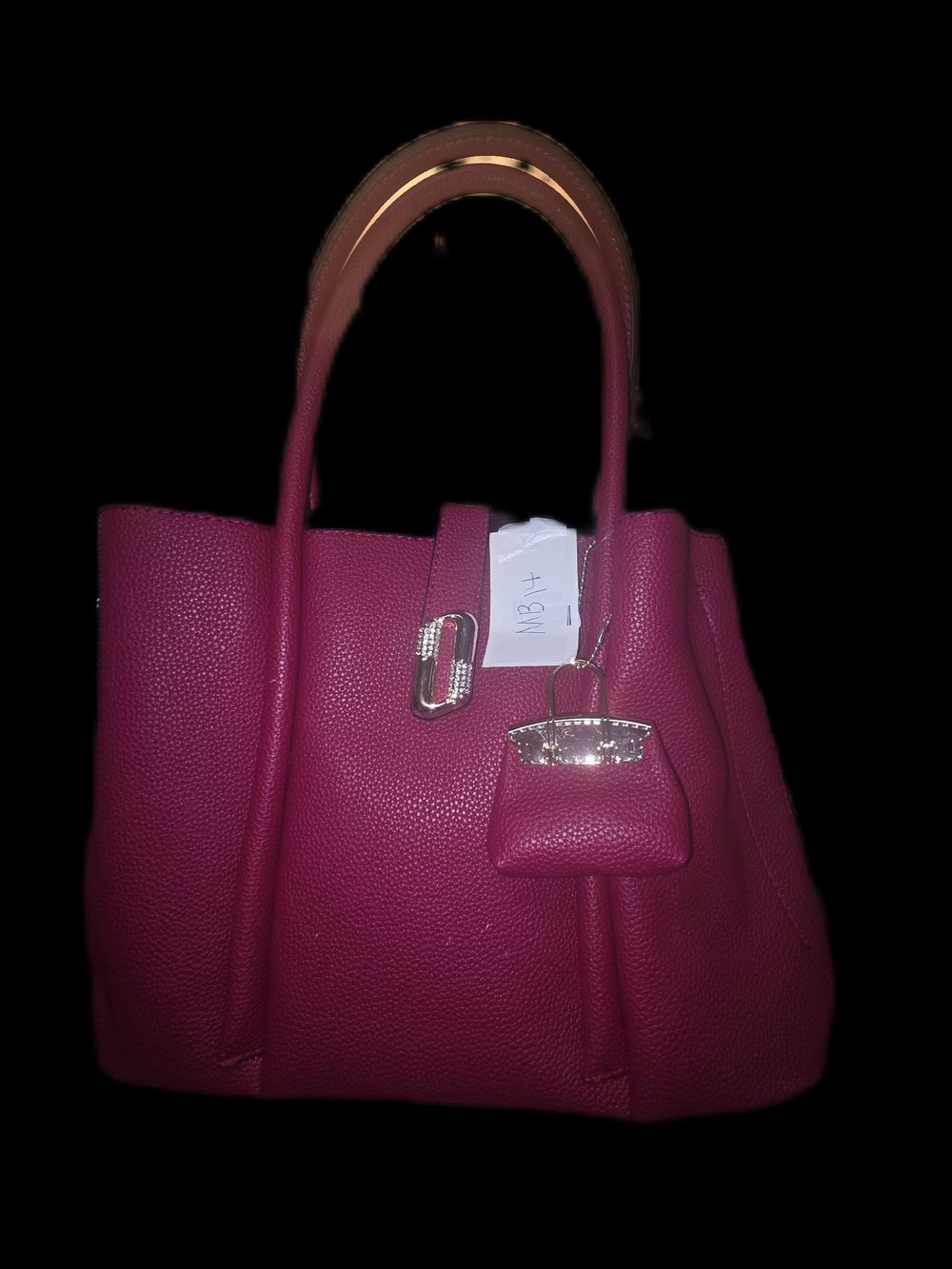 Women's Pink Structured Tote Bag